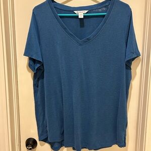 Athleta Blue Short Sleeve Top XL